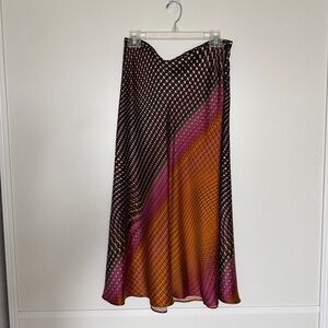 Zara Asymmetrical Skirt in Purple and Orange